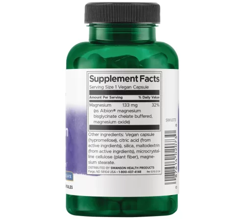 Магний глицинат Swanson Albion Magnesium Glycinate (90 капс)