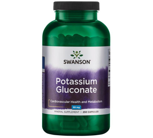 Калий Swanson Potassium Gluconate (100 капс)