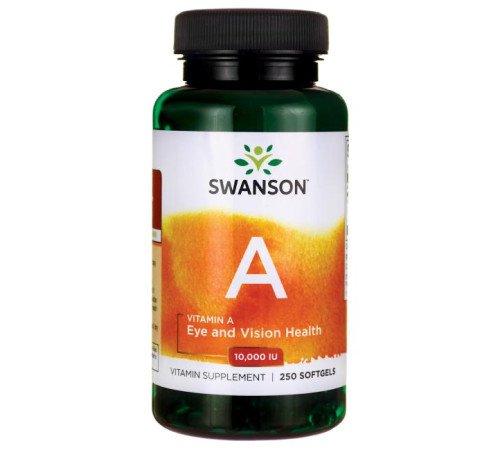 Витамин А Swanson Vitamin A 10000 IU (3,000 MCG) (250 капс)