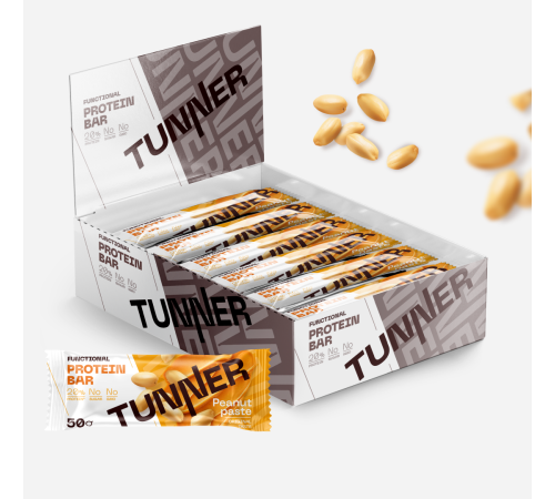 Протеиновый батончик TUNNER PROTEIN (50 гр) - Арахисовая паста