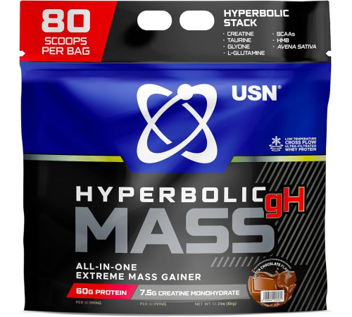 Гейнер USN Маss Hyperbolic Mass gH (6000 гр) - Голландский шоколад