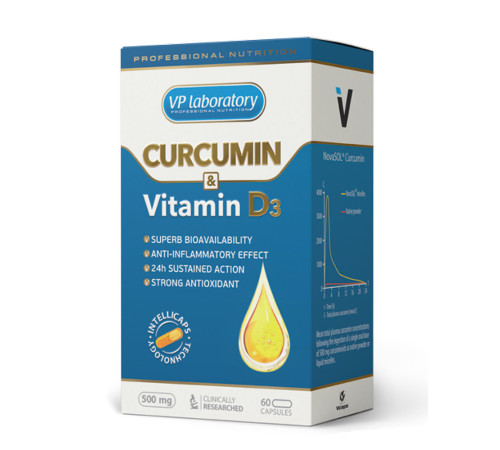 Куркумин VPLab Curcumin & Vitamine D3 (60 капс)