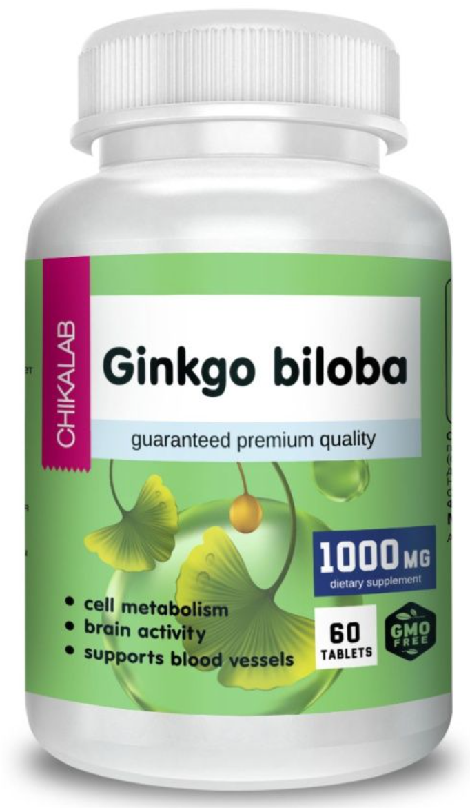 Гинкго билоба Chikalab Ginkgo Biloba (60 таб)