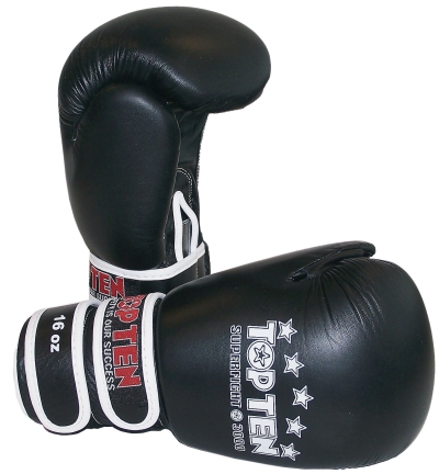 Перчатки кикбоксинг 10,14,18 унц TOP TEN SF3000