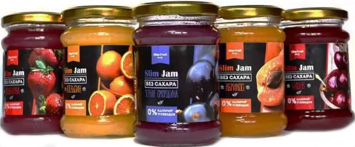 Бескалорийные джемы Slim Fruit Slim Jam